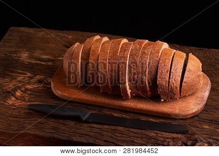 Breads Concept Of Teasty Home Food Close Up On Wooden Background