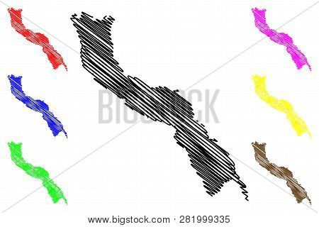 Asyut Governorate (governorates Of Egypt, Arab Republic Of Egypt) Map Vector Illustration, Scribble 
