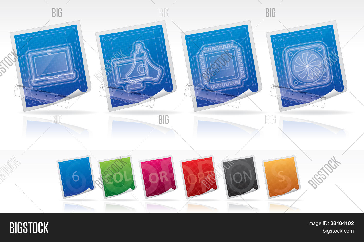 Computer Parts Vector & Photo (Free Trial) | Bigstock