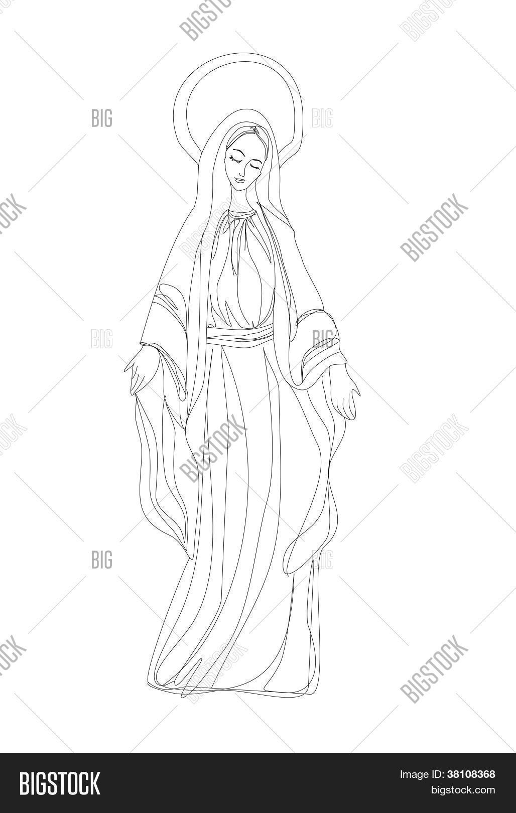 Heilige Maria vector en foto (gratis proefversie) | Bigstock, image size:1028x1620