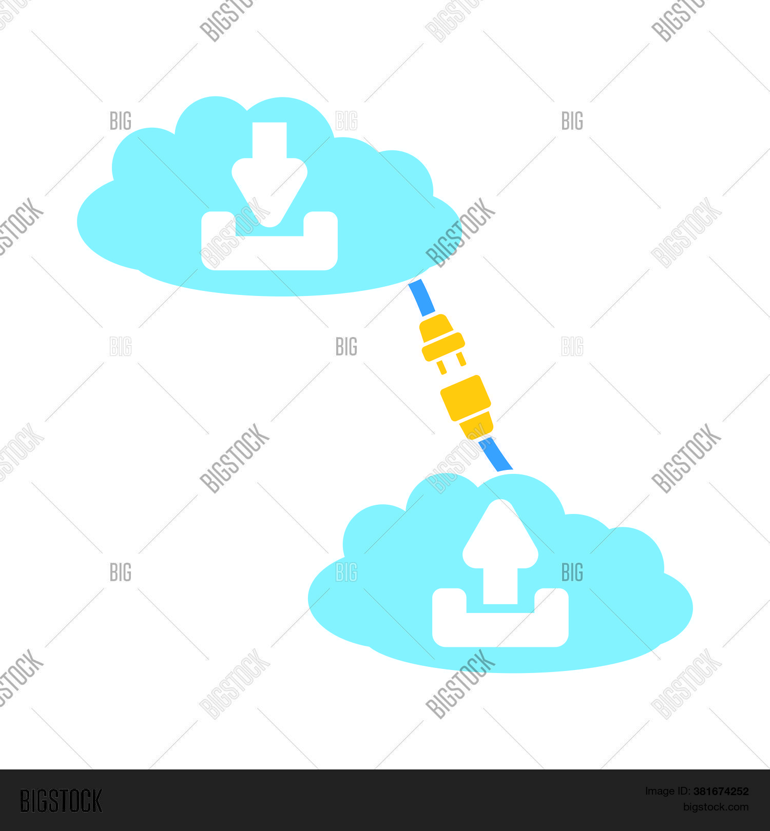 Cloud Connection Icon Vector & Photo (Free Trial) | Bigstock