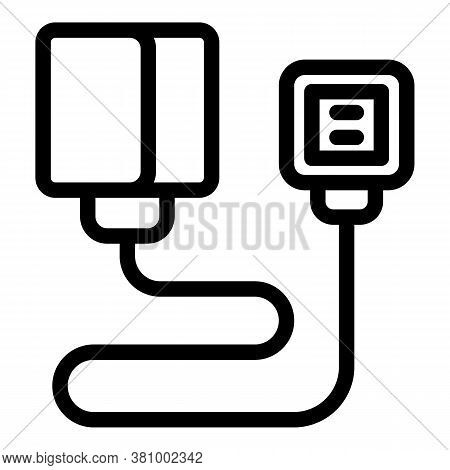 Nursing Blood Presure Monitor Icon. Outline Nursing Blood Presure Monitor Vector Icon For Web Design