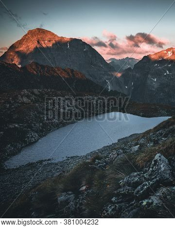 Morning Scenery In Austrian Alps - Klafferkessel Schladminger Tauern