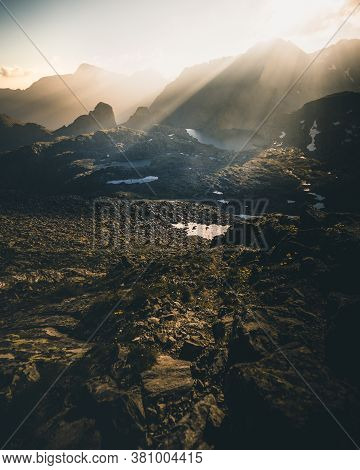 Morning Scenery In Austrian Alps - Klafferkessel Schladminger Tauern
