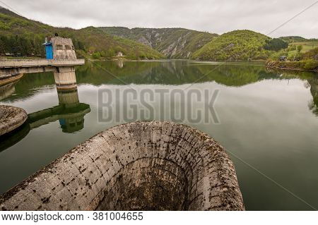 Dam On The Radoinja Lake, Part Of The Special Nature Reserve Uvac In Serbia