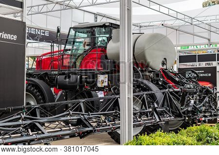 Kyiv, Ukraine - August 12, 2020: Exhibits International Agro-industrial Exhibition 