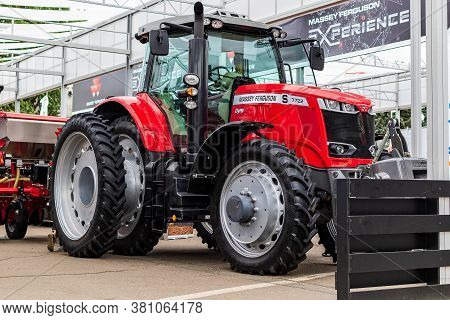 Kyiv, Ukraine - August 12, 2020: Exhibits International Agro-industrial Exhibition 