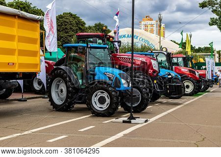 Kyiv, Ukraine - August 12, 2020: Exhibits International Agro-industrial Exhibition 