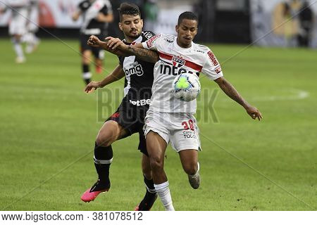 Rio, Brazil - August 16, 2020: Ricardo Graca And Paulinho  Player In Match Between Vasco And Sao Pau