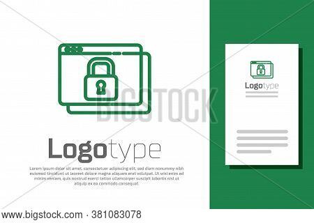 Green Line Secure Your Site With Https, Ssl Icon Isolated On White Background. Internet Communicatio