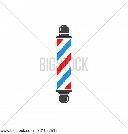 Barber Shop Pole. Vector On Isolated White Background. Eps 10.