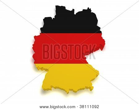Germany Map 3D Shape