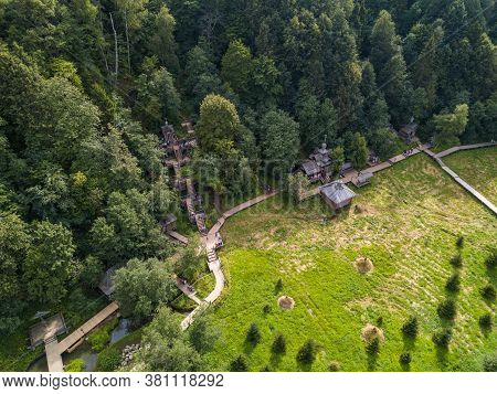 Holy Springs Gremyachiy Klyuch, Aerial View. Moscow Region, Russia
