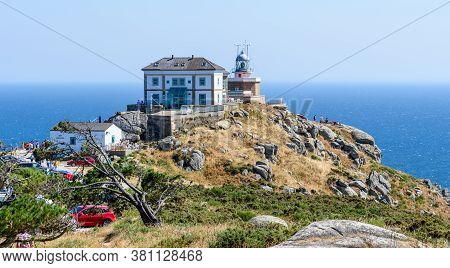 Finisterre, Spain - July 19, 2020: The Cape Of Finisterre In Costa Da Morte Or Death Coast In The No