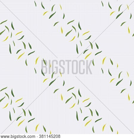 Grey Background With Olive Leaves Repeat Vector Design