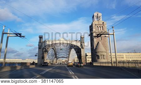 The Bolsheokhtinsky Bridge Is A Drawbridge Across The Neva River In St. Petersburg.