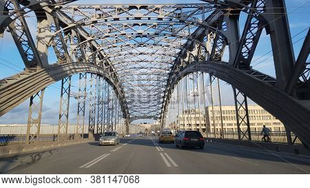The Bolsheokhtinsky Bridge Is A Drawbridge Across The Neva River In St. Petersburg.