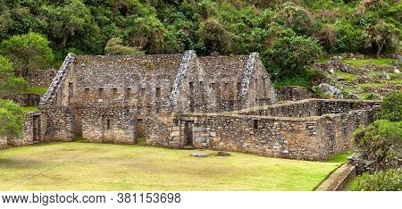 Choquequirao, One Of The Best Inca Ruins In Peru. Choquequirao Inca Trekking Trail Near Machu Picchu