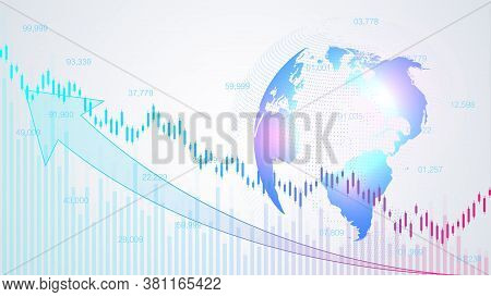 Stock Market Background Or Forex Trading Business Graph Chart For Financial Investment Concept. Busi