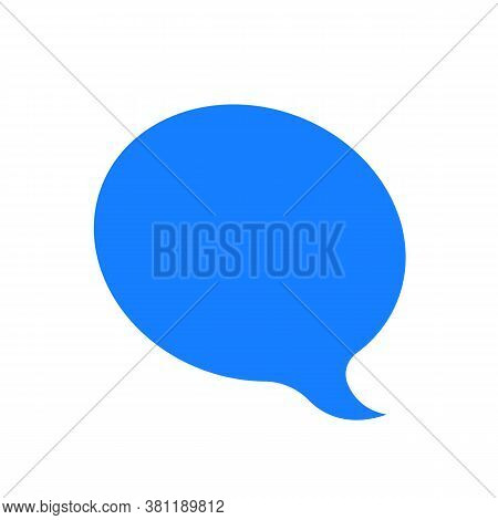 Simple Blue Popup Isolated On White. Concept Of Single Communication Popup Button Shape For Online T