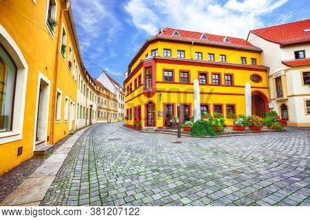 Autumn View Of Of Torgau Town On The Banks Of The Elbe. Picturesque View Of Torgau Town. Location: T