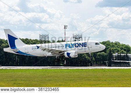 July 2, 2019, Moscow, Russia. Airplane Airbus A319-100 Fly One Airlines At Vnukovo Airport In Moscow