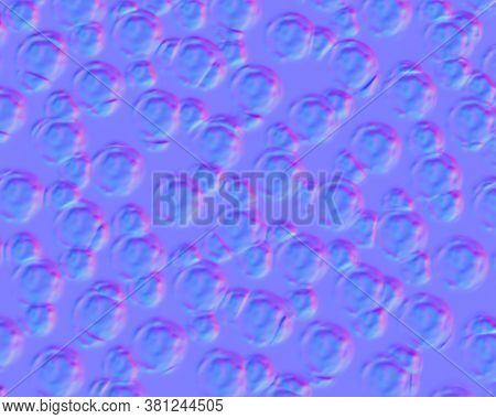 Normal Map Spheres, Bubbles. Computer Generated Image, 3d Render