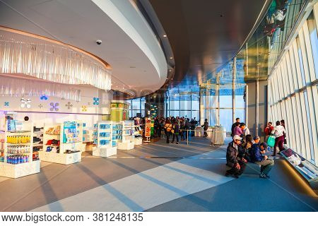 Hong Kong - February 21, 2013: Sky100 Is A 360 Degree Indoor Observation Deck On The 100th Floor Of 
