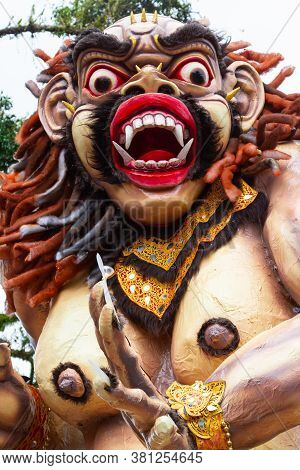Ubud, Bali - March 04, 2011: Ogoh-ogoh Statues At The Ngrupuk Parade In Bali Island In Indonesia