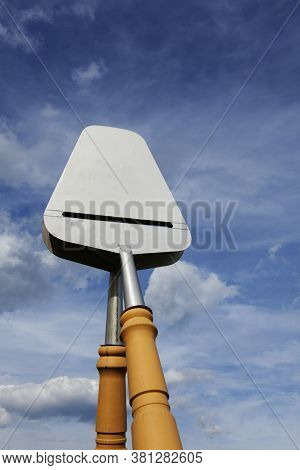 Anaset, Norrland Sweden - June 29, 2020: The World's Largest Cheese Slicer