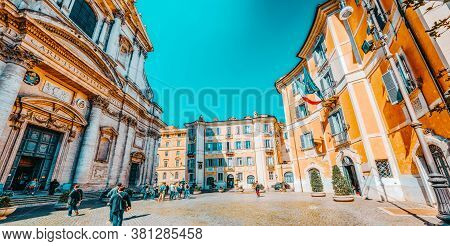 Rome, Italy - May 09, 2017 : Church Of St. Ignatius Of Loyola At Campus Martius (italian: Chiesa Di