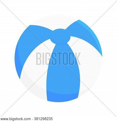 Round Beach Ball Flat Style Design Vector Illustration Icon Sign Isolated On White Background. Retro