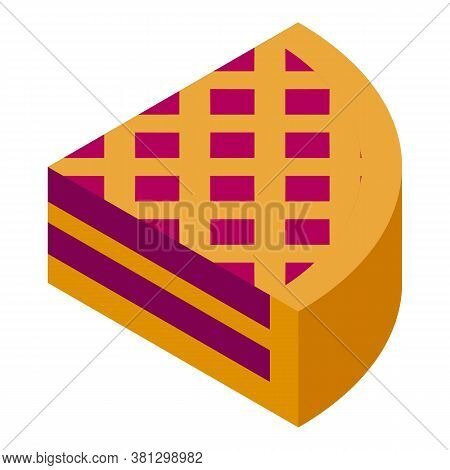 Gluttony Apple Pie Icon. Isometric Of Gluttony Apple Pie Vector Icon For Web Design Isolated On Whit