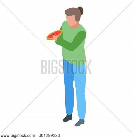 Gluttony Sandwich Icon. Isometric Of Gluttony Sandwich Vector Icon For Web Design Isolated On White 