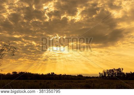 Late Afternoon In The Southern Pampa Biome Of Brazil