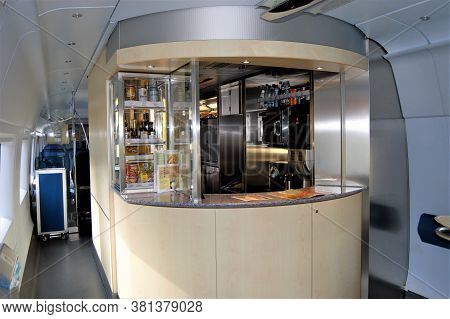 Dining Car In The Modern High-speed Train 