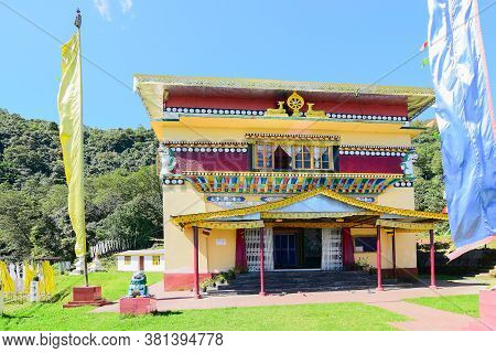 Buddhist Monastery In Himalayan Mountains At Rinchenpong, Sikkim, India