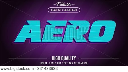 Editable Text Style Effect - Aerodynamic Theme Style. Graphic Design Element.