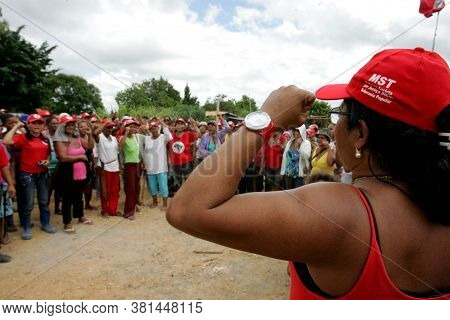 Eunapolis, Bahia / Brazil - March 1, 29011: Women From The Landless Movement - Mst - Are Seen During
