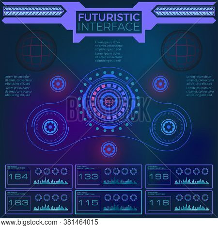 Hud Interface. Futuristic Panel. Vector Art Illustration.