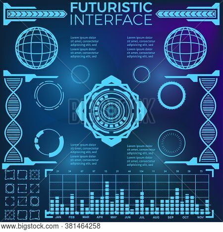 Hud Interface. Futuristic Panel. Vector Art Illustration.