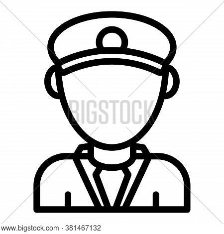 Train Pilot Icon. Outline Train Pilot Vector Icon For Web Design Isolated On White Background