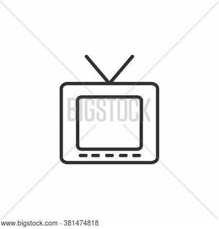 Tv Icon Outline Style Editable For Your Design