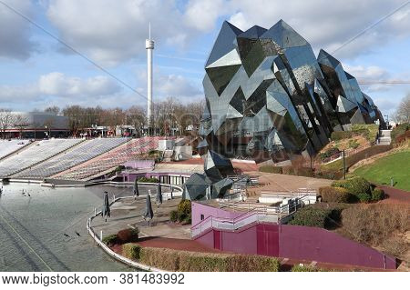 Poitiers Futuroscope, Nouvelle Aquitaine / France - 02 03 2019 : Fun Film Movies Attraction Park In 