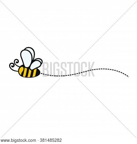 Cute Bee Character Logo Vector
