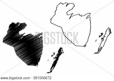 Corozal District (belize, Districts Of Belize) Map Vector Illustration, Scribble Sketch Corozal Map