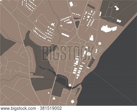 Map Of The City Of Newcastle, Newry, Uk