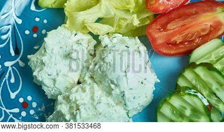 Bulgarian  Balkan, Thracian Salad Snejanka Close Up