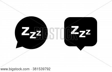 Sleep Icon Set Isolated On White Background. Zzz Sleep Symbol. Vector Eps 10