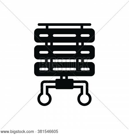 Black Solid Icon For Server Rackmount-server  Flowchart Hierarchy Network Security Storage Process C